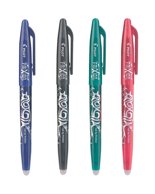 Pack de 4 bolígrafos Pilot FriXion – Negro, Azul, Rojo & Verde
